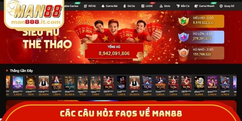 Các câu hỏi FAQs về MAN88
