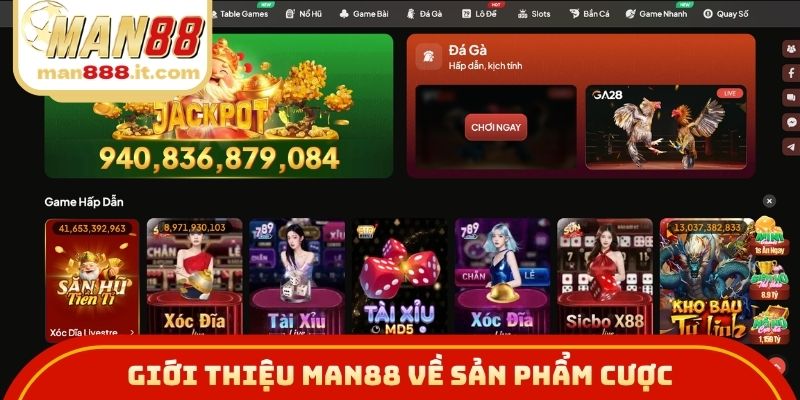 Giới thiệu MAN88 về sản phẩm cược